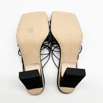 Good American NIB Black Strappy Square Toe Mule Faux Leather Sandal 7 Photo 6