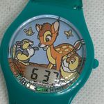 Disney  Bambi Digital vintage Watch plastic green quartz 34mm up to 8.5” running Photo 2