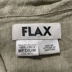 Flax  Size Medium  Top Blouse Button Down Linen Short Sleeve Boho Lagenlook Photo 4