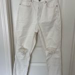 American Eagle  Outfitters Cream Distressed Ankle Jeans Photo 0