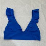 Aerie Blue Ruffle Triangle Adjustable Strap Bikini Top Photo 2