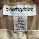 Bloomingdale's Womens 100% Silk Satin Pants 18W Champagne Quiet Luxury Pull On Tan Photo 4