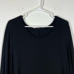 LUUKAA Long Sleeve Mesh Jersey Knit Lagenlook Dress Size 4 Black Photo 4