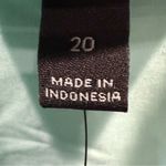 Lane Bryant  Aqua Pleated Fitted Button-Up Blouse Folded Cuffs Size 20 NWT Photo 6