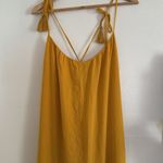 Lulus  Knot Since You Mustard Yellow Tie-Strap Wide-Leg Jumpsuit NWT Photo 2