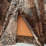 Briggs New York Brown & Cream Long Floral Print Pencil Skirt Photo 2