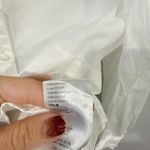 Anthropologie  White Ruffle Button Down Shirt | Size 4 Photo 2