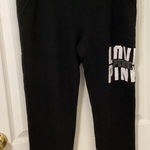 Victoria's Secret  Black Joggers with White Logo Photo 0