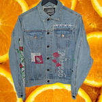 Brooklyn Cloth Brooklyn Clothing Company Blessed‎ Floral Denim Jacket Size Small Photo 0