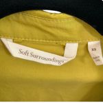 Soft Surroundings  Brixton Trench Coat Lemongrass Yellow Green‎ Citron Size XS Photo 6