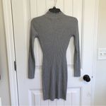 Almost Famous  Long Sleeve Knit Grey Fitted Body con Dress Size Medium Photo 6