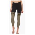 Alo Yoga  7/8 Player Leggings M Black Olive Green Striped Mesh Activewear Women Photo 10
