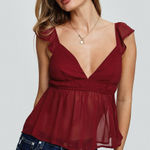 Princess Polly  Elysea Top Red Photo 0