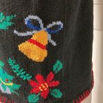 Signatures by Northern Isles Hand Embroidered Christmas Sweater Vest Black Size M Photo 11