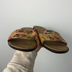 Montado made in Portugal cork floral pattern slide sandals size 40 Tan Photo 2