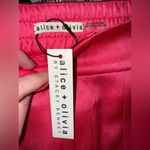 Alice + Olivia NWT Jody High Waisted Slit Front Satin Pants Size 6 Photo 2