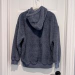 UGG  Loyra Sherpa Hoodie Small Cyclone Blue Plush Fleece Sweatshirt Pullover Photo 3