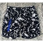 Mario Serrani  Italy Black with White Leaf Design‎ Bermuda Shorts Women's Size 10 Photo 1