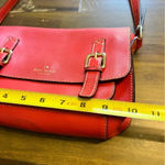 Kate Spade Crossbody Bag Red Boxy Flip Over School Academia Photo 12