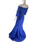 Rene Ruiz Fit and Flare Scuba‎ Evening Gown Blue Size 8 Formal Dress Photo 4