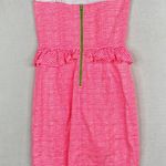 Lilly Pulitzer  - Hot Pink Gingham Strapless Bodycon Dress w/ Ruffles Size 0 Photo 0