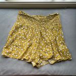 Aerie  Yellow Floral High Waist Shorts Photo 0