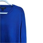 Banana Republic  Sweater Womens Medium Blue Silk Linen Blend V Neck Pullover Photo 2