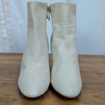 Louise et Cie  Verdana White Leather Heeled Ankle Boots Size 9.5M Photo 6