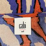 CAbi Isla Cami Tank Top Style 5040 Button Front Orange Blue Printed Size Medium Photo 3