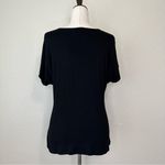 INC International Concepts Silver Chain Short Sleeves Black Tee Black Size undefined Photo 7