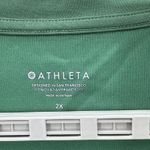 Athleta  Seasoft V-neck sweatshirt vineyard green sz 1X loose fit balloon sleeve Photo 2
