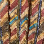 LIFE STYLE 100% Cotton Cut Snip Stripped Olive Blazer Jacket Size M Green Size M Photo 2