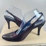 VTG Couture Donald J Pliner Slingback Heels Made in Italy Leather 90s Classic Size 7.5 Photo 6