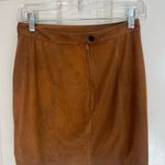 Free People  Brown faux suede mini skirt small petite Photo 2