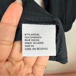 Softies Hailey 36" Long Sleeve Henley Sleep Shirt Size Medium Black Night Gown Photo 4