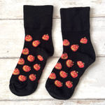 Urban Outfitters Halloween Jack-o’-lantern Pumpkin Crew Socks Black Orange OS Adult Photo 0