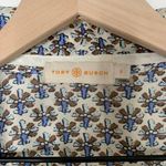 Tory Burch  Casey Anorak Jacket Windbreaker White Blue Floral Paisley Size 8 Photo 13