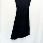 NWT YEON Hoshi Asymmetrical Hem Short Sleeve Boatneck Midi Dress in Black Size 10 Photo 8