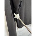 AQUA  Black Long Sleeve Rhinestone Fringe Crop Top‎ Womens XS Photo 6