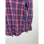 J. Crew Factory Red Blue Plaid Button Down Shirt Boyfit Cotton Women Size Small Photo 2