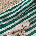 Vine & Love Striped Oversized Button Down Blouse Shirt Top Size Small Silky EUC Photo 2