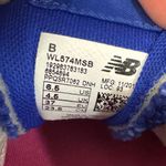 New Balance  574 Pink and Blue Sneakers women’s 6.5 Photo 4