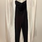 Pretty Little Thing NWT Black Ribbed Corset Strapless Jumpsuit 10 Photo 6