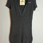 Hollister Y2K  grey knit hooded sweater tunic dress Photo 0