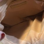 Kenneth Cole  Cream Leather Shoulder Bag with Crochet Strap size 12x10 Photo 5