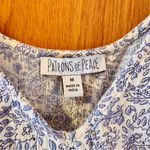 Patrons of Peace 🎅3/$15 SALE Floral Blue Sleeveless Top M Photo 4