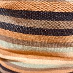 Blue Miami NWT Straw Bag SUPER BOHO Multicolor Stripe Beach/Pool/Shop tote bag Tan Photo 3