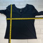 The Limited Y2K  Top Womens Large Black Lace Trim V-Neck Whimsigoth Goth Preppy L Photo 1