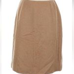 Oscar de la Renta 100% Camel Hair Tan Classic Pencil Skirt Women’s Size 8 Medium Photo 0