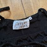 Marian & Maral Black Sparkle Ribbed Bodycon Maxi Dress Medium Photo 2